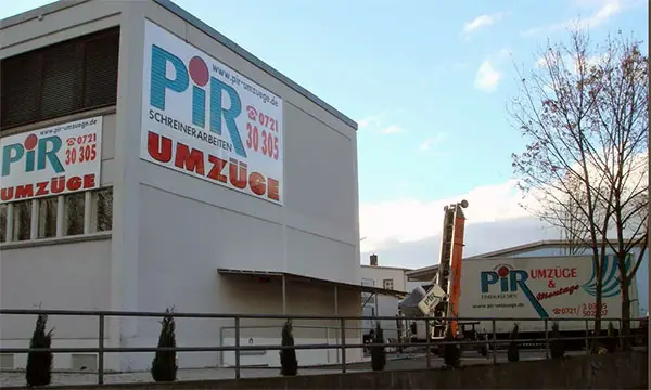 DIe Lagerhalle der PIR Umzüge
